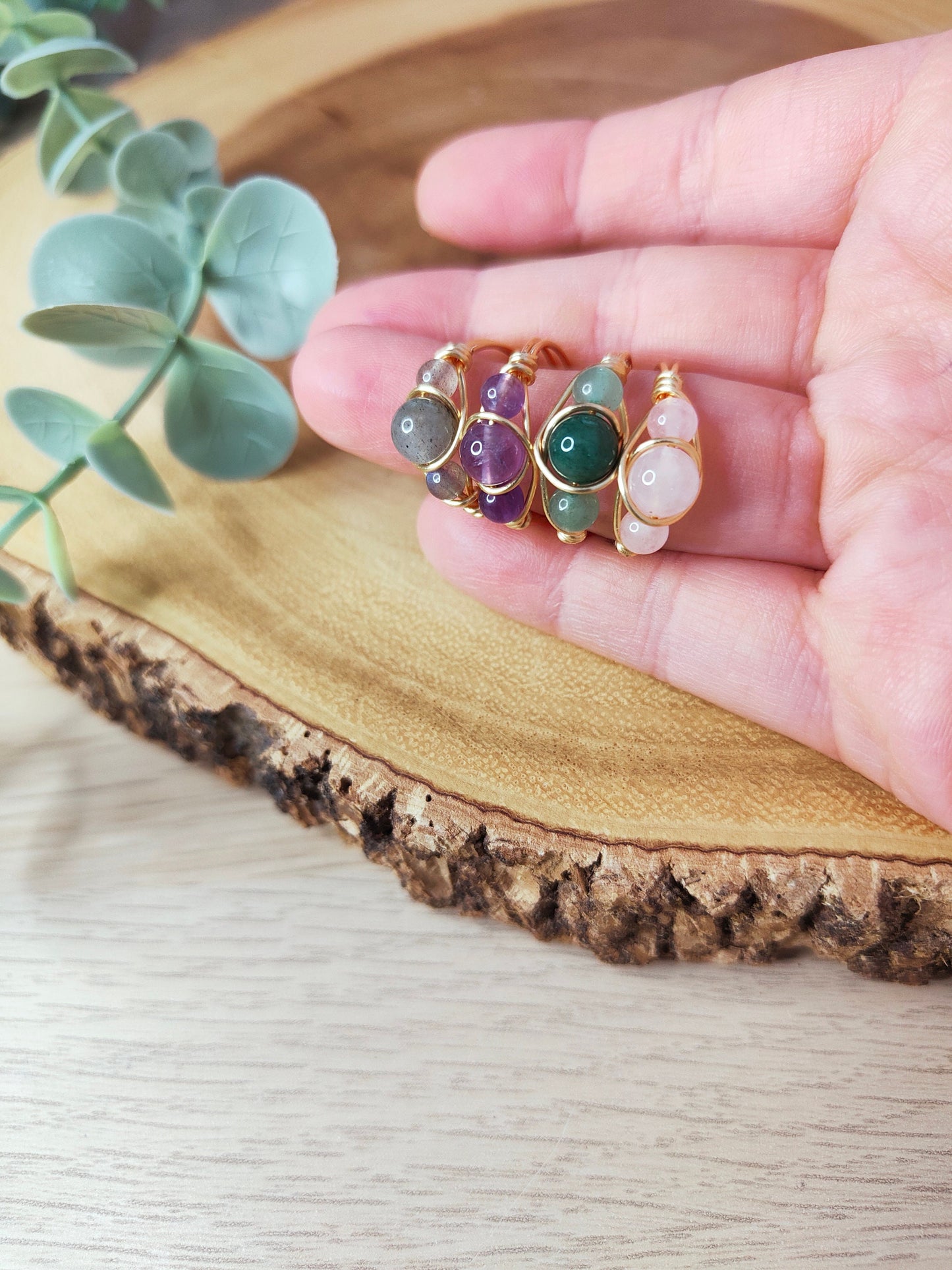 Beaded Crystal Ring