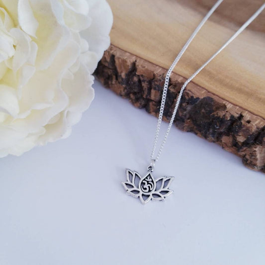 Lotus Flower Charm Necklace