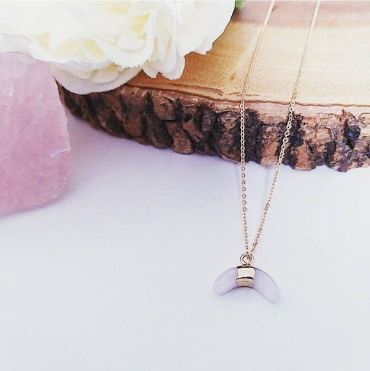 Natural White Jade Necklace