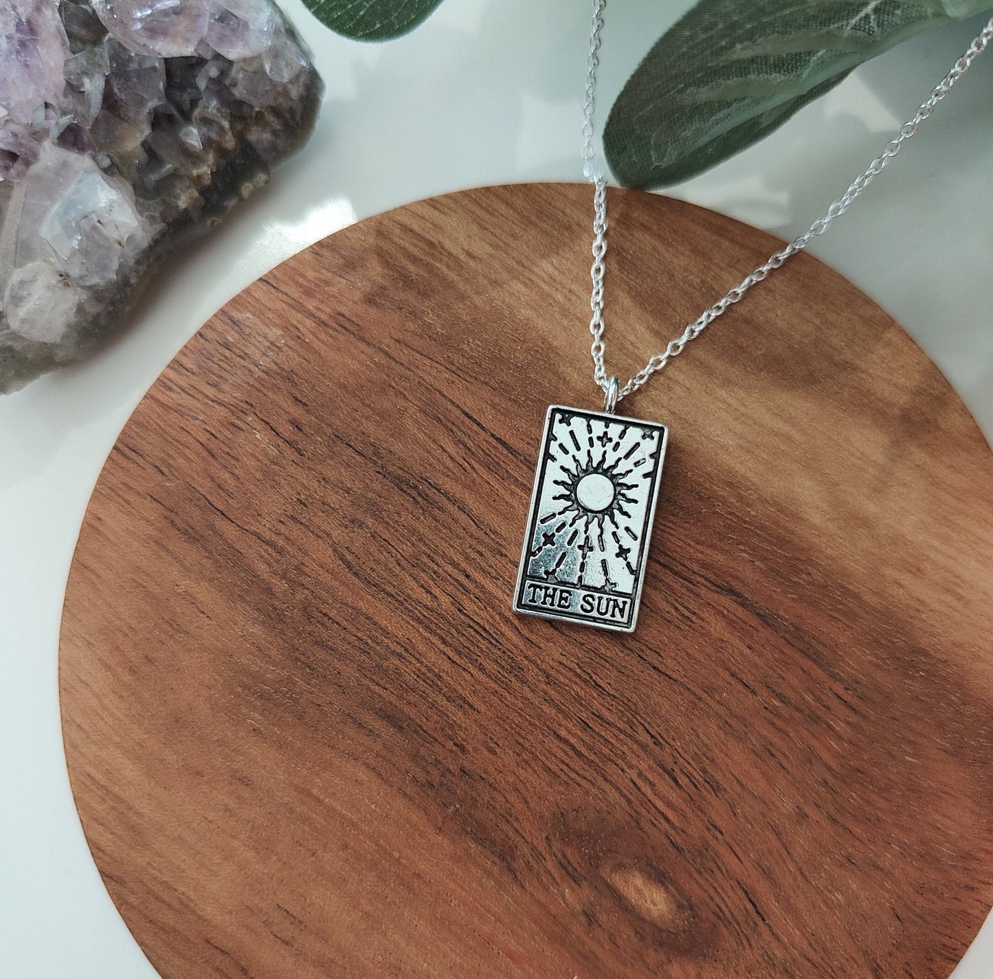 The Sun XIX Tarot Card Necklace