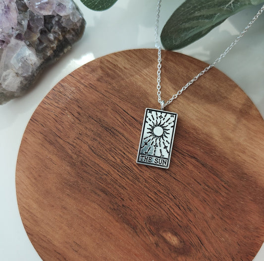 The Sun XIX Tarot Card Necklace