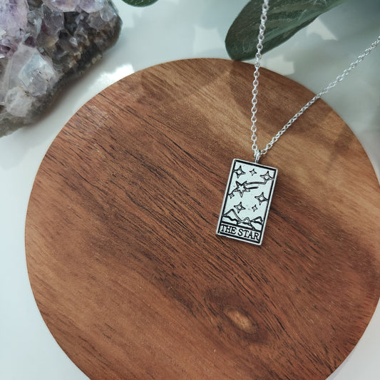 The Star XVII Tarot Card Necklace