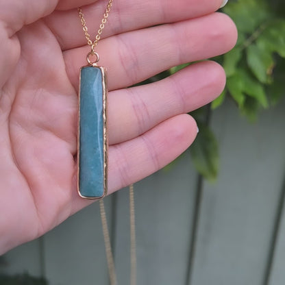 Amazonite Gold Necklace