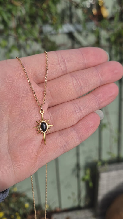 Onyx Star Necklace