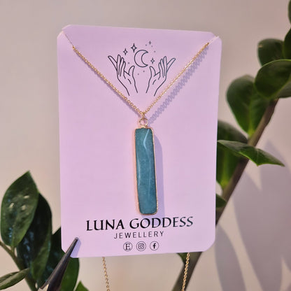 Amazonite Gold Necklace