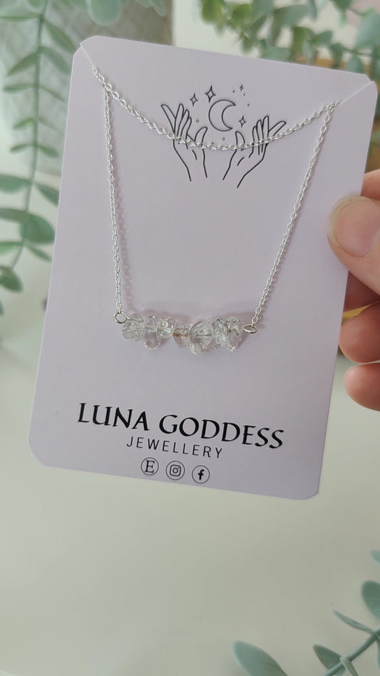 Clear Quartz Beaded Crystal Necklace