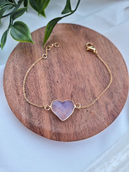 Opalite Heart Bracelet