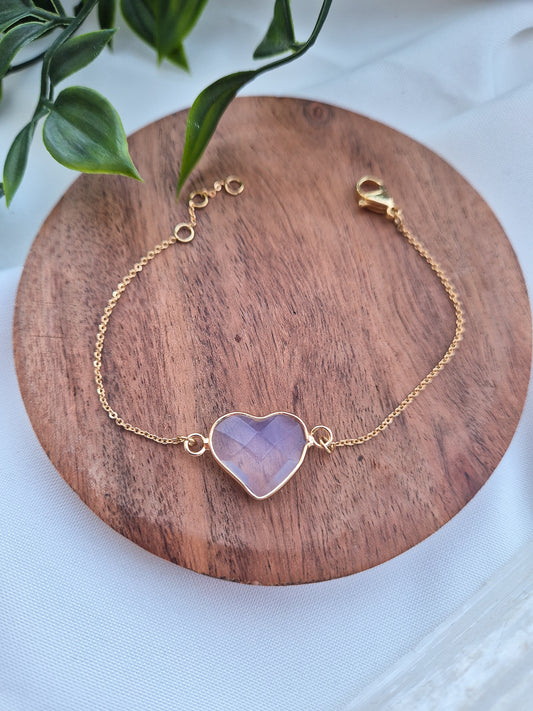 Opalite Heart Bracelet