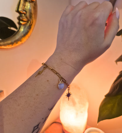 Life of an Opalite Girl Charm Bracelet