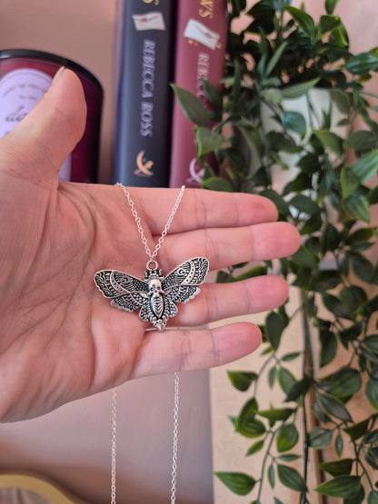Gothic Death Moth Necklace