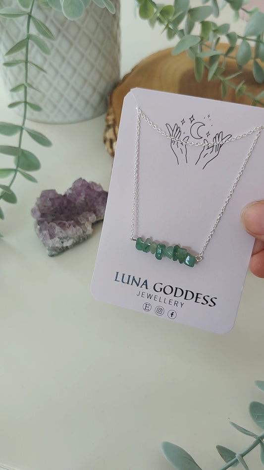 Aventurine Beaded Crystal Necklace