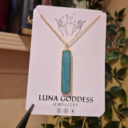Amazonite Gold Necklace