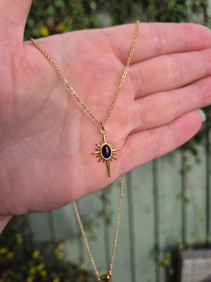 Onyx Star Necklace