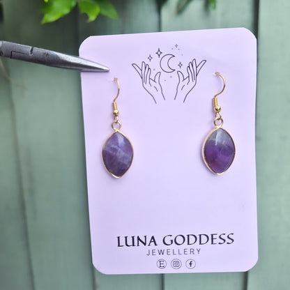 Amethyst Crystal Earrings