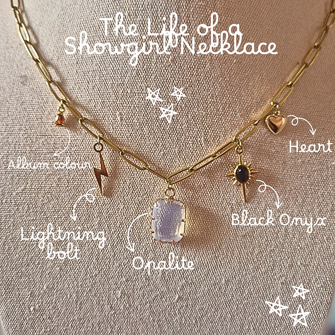 Life of an Opalite Girl Charm Necklace