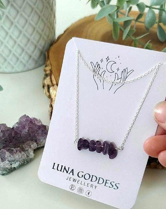 Amethyst Beaded Crystal Necklace