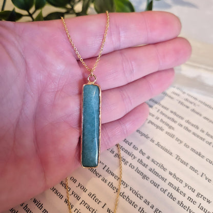 Amazonite Gold Necklace