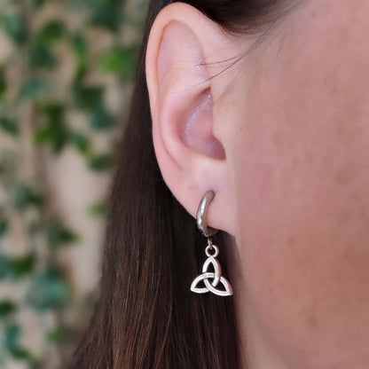 Trinity Knot Stainless Steel Huggies